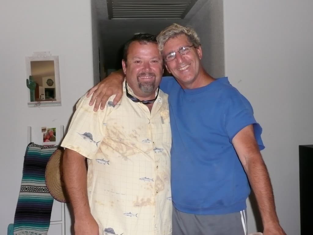 Joe and Steve, founders of SecondLook, together at home